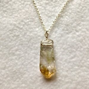Hand Made Citrine Charm Necklace
